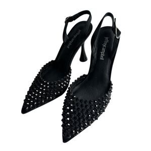 Jeffrey Campbell Black Stud Slingback Heels Size 6